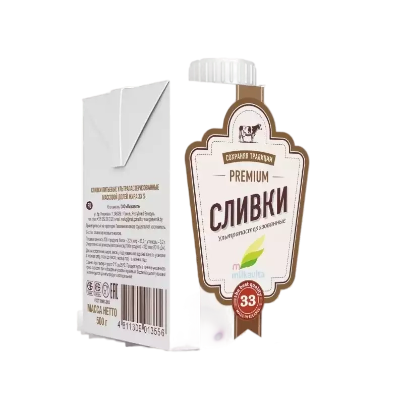 белорусские сливки милкавита 33% купить в москве оптом